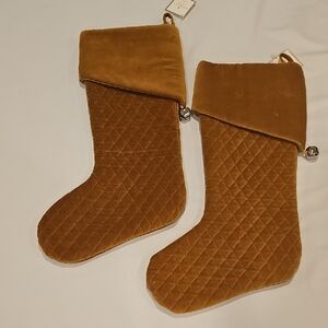 Pottery Barn Amber Velvet Stocking